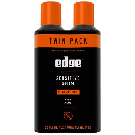 Edge Sensitive Skin Shave Gel for Men Sensitive Skin - 7.0 oz x 2 pack