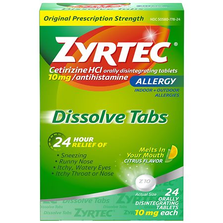 Zyrtec Allergy Dissolve Tablets Citrus - 24.0 ea