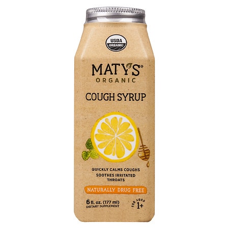 Maty's Organic Cough Syrup, Made with Organic Honey, Lemon & Cinnamon - 6.0 fl oz