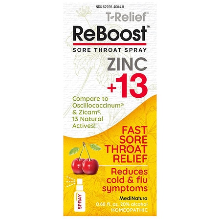 ReBoost Zinc +13 Sore Throat Spray Homeopathic - 0.68 fl oz