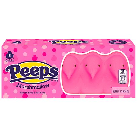 Peeps Marshmallow Easter Candy Marshmallow - 0.3 oz x 5 pack