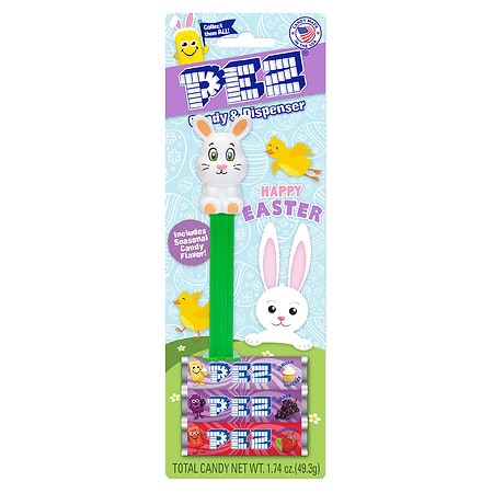 PEZ Easter Dispenser and Candy Assorted Fruit - 1.74 oz