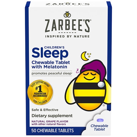 Zarbee's Children's Sleep with Melatonin Chewables - Grape Grape - 50.0 ea