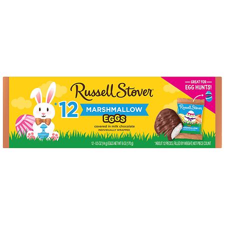 Russell Stover Easter Chocolate Eggs - 0.5 oz x 12 pack