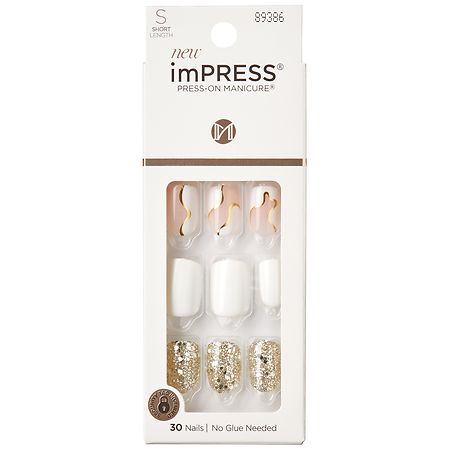 Kiss imPRESS Press-On Manicure Fake Nails - 30.0 ea