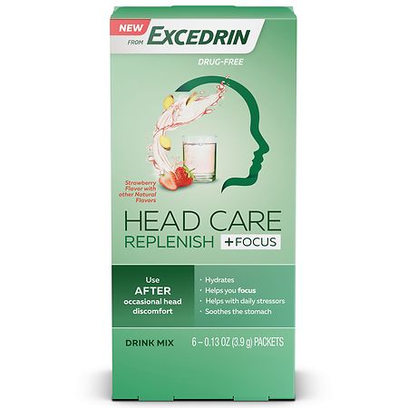 Excedrin Drink Mix for Hydration and Focus - 0.13 oz x 6 pack