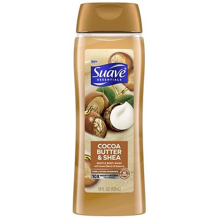 Suave Essentials Gentle Body Wash Cocoa Butter & Shea - 18.0 fl oz