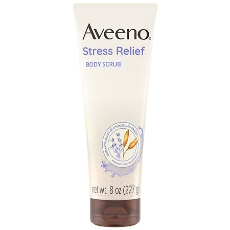Aveeno Stress Relief Exfoliating Body Scrub Lavender - 8.0 oz