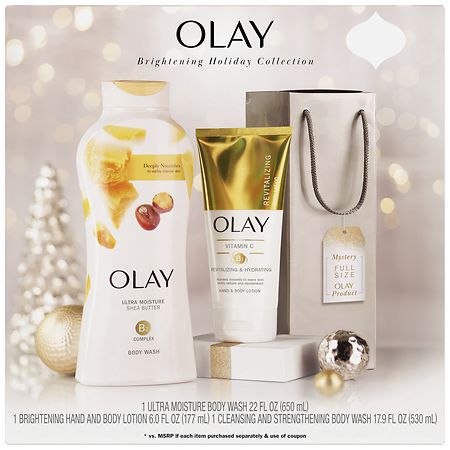 Olay Body Wash + Hand Body Lotion + 1 Mystery Item Holiday Pack - 1.0 set