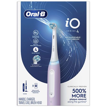 Oral-B iO Series 4 Electric Toothbrush with Brush Head, Rechargeable - 1.0 ea