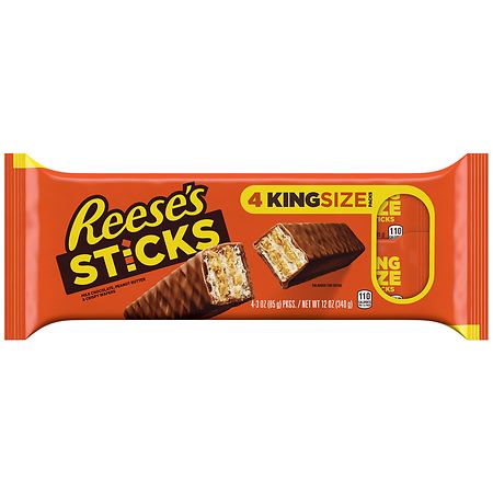 Reese's Milk Chocolate, Peanut Butter & Crisp Wafers Candy Bars - 3.0 oz x 4 pack