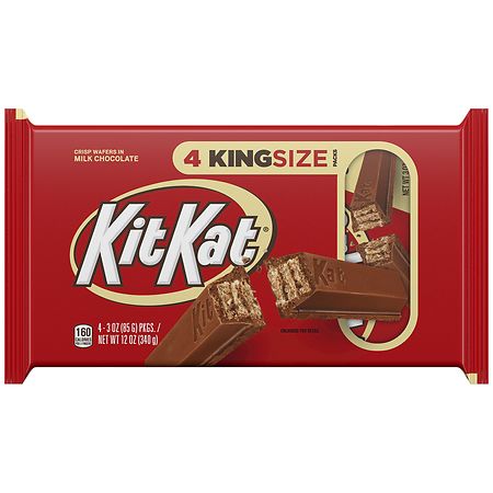 Kit Kat Milk Chocolate Wafer Candy, Individually Wrapped - 3.0 oz x 4 pack