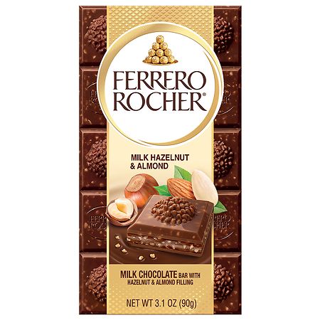 Ferrero Rocher Chocolate Tablet Milk Hazelnut & Almond - 3.1 oz