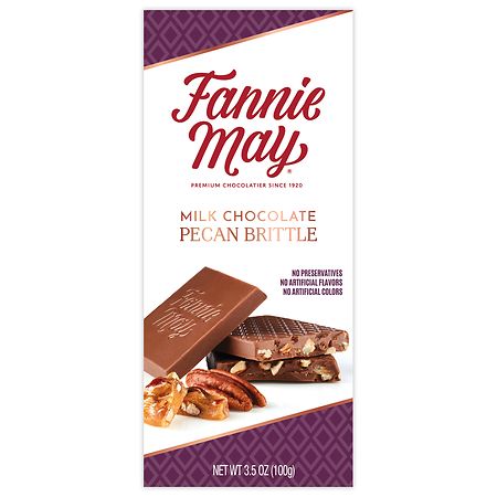Fannie May Milk Chocolate Pecan Brittle Tablet - 3.5 oz