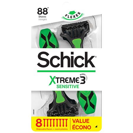 Schick Xtreme 3 Sensitive Disposable Razors - 8.0 ea