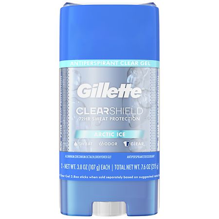 Gillette Clear Gel Antiperspirant and Deodorant Arctic Ice - 3.8 oz x 2 pack