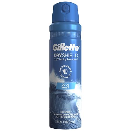 Gillette Antiperspirant Dry Spray Cool Wave - 4.3 oz