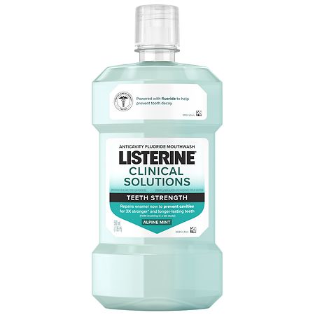 Listerine Clinical Solutions Teeth Strength Anticavity Fluoride Mouthwash Alpine Mint - 500.0 ml