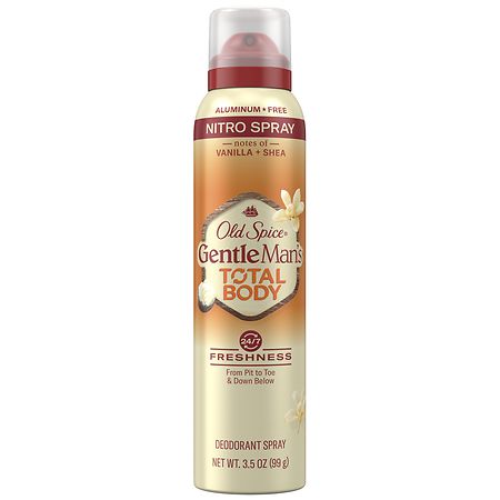 Old Spice GentleMan's Blend Total Body Deodorant Spray Vanilla & Shea - 3.5 oz