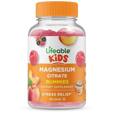 Lifeable Kids Magnesium Citrate Muscle Relaxation Gummies Fruit - 60.0 EA