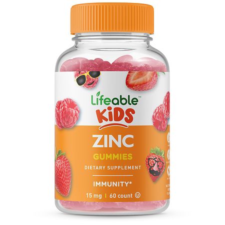 Lifeable Kids Zinc 15 mg - Immunity - Gummies Berry - 60.0 EA
