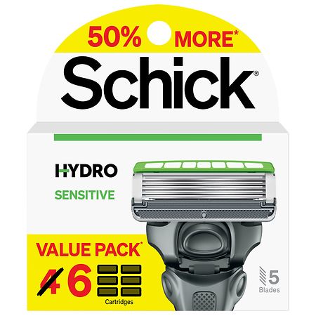 Schick Hydro5 Men's Sensitive Razor Refills Value Pack - 6.0 ea