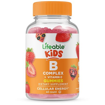 Lifeable Kids B Complex + Vitamin C Cellular Energy Gummies Strawberry - 60.0 EA