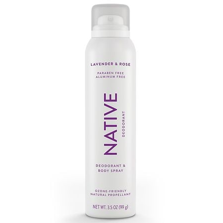 Native Aluminum Free Deodorant Spray Lavender and Rose - 3.5 oz