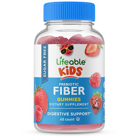 Lifeable Kids Sugar Free Prebiotic Fiber Digestive Support Gummies Berry - 60.0 EA
