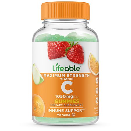 Lifeable Maximum Strength Vitamin C 1050 mg Immune Support* Gummies Fruit - 90.0 EA