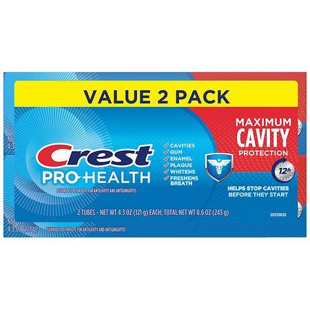 Crest Pro-Health Maximum Cavity Protection Toothpaste - 4.3 oz x 2 pack