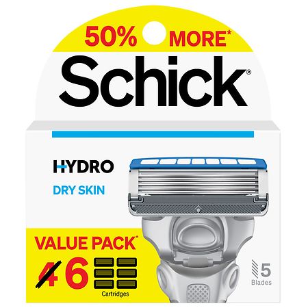 Schick Hydro Men's Dry Skin Razor Refills Value Pack - 6.0 ea