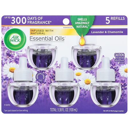 Air Wick Essential Oils, Refills Lavender & Chamomile - 5.0 ea