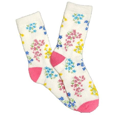 Modern Expressions Cozy Floral Printed Socks - 4-10 1.0 pr