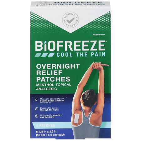 BIOFREEZE Overnight Relief Patches - 4.0 ea