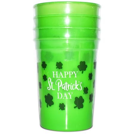St. Patrick's Day Plastic Cups - 4.0 ea