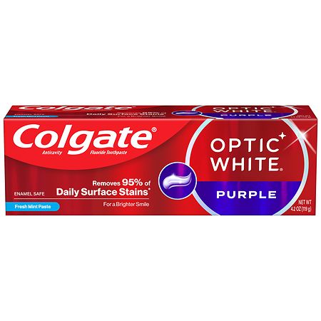 Colgate Optic White Purple Toothpaste Fresh Mint - 4.2 oz