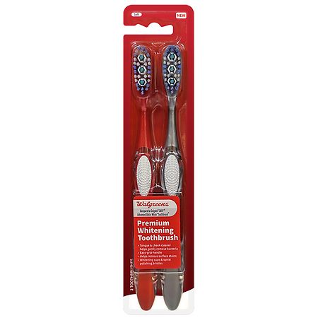 Walgreens Premium Whitening Toothbrush, Soft - 2.0 ea