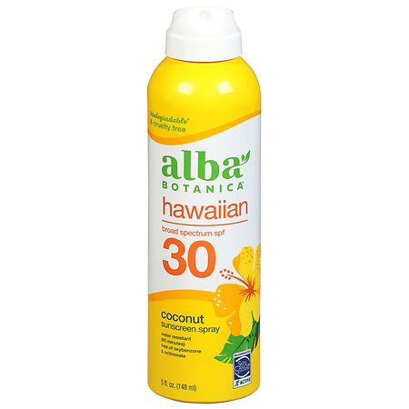 Alba Botanica Broad Spectrum SPF 30 Hawaiian Sunscreen Spray Coconut - 5.0 fl oz
