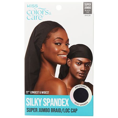 Kiss Colors & Care Silky Spandex Braid/Loc Cap Super Jumbo - 1.0 ea