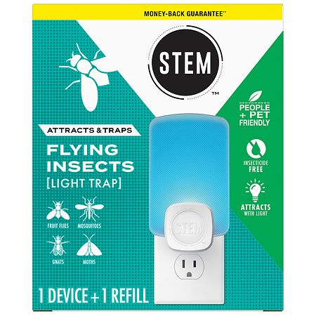 STEM Light Trap, Attracts and Traps Flying Insects, Emits Soft Blue Light - 1.0 set
