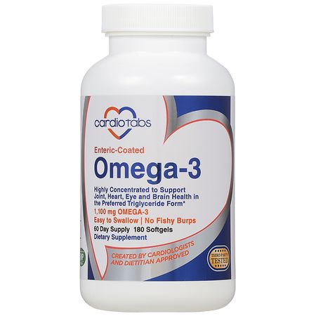 Cardiotabs Omega-3 Enteric Coated Lemon - 180.0 ea