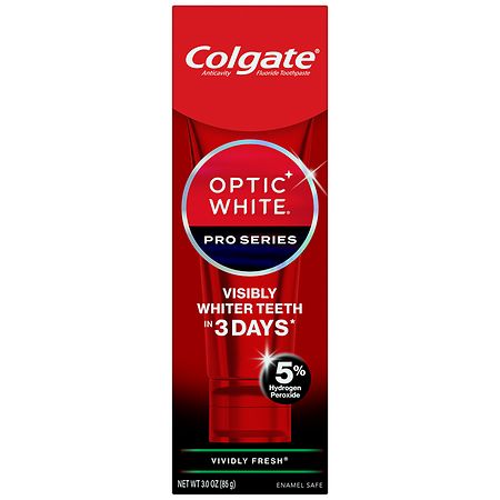 Colgate Optic White Pro Series Hydrogen Peroxide Toothpaste Vividly Fresh - 3.0 oz