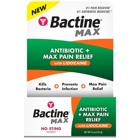 Bactine Max Antibiotic + Pain Relieving Ointment+Lidocaine - 0.5 oz