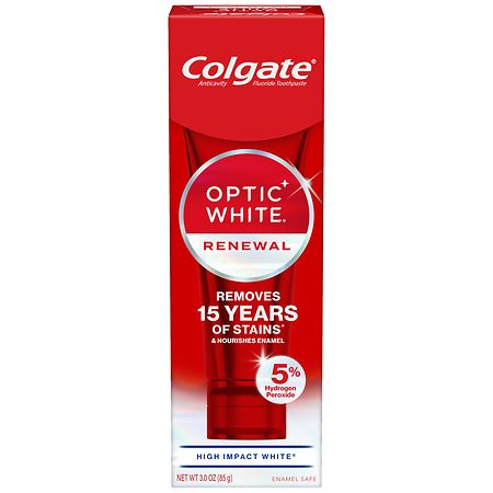 Colgate Optic White Renewal High Impact White Teeth Whitening Toothpaste - 3.0 oz
