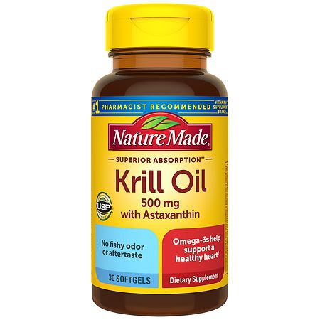 Nature Made Superior Absorption Krill Oil 500 mg with Omega 3 Softgels 30 - 30.0 ea