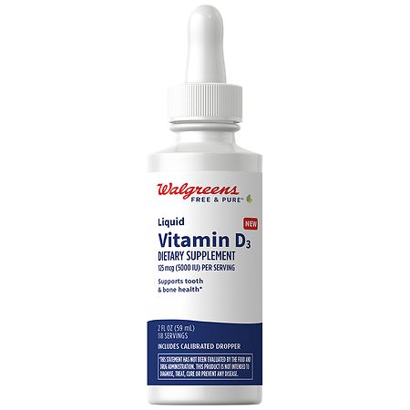 Health Solutions Vitamin D3 125 mcg (5000 IU) Liquid - 2.0 fl oz