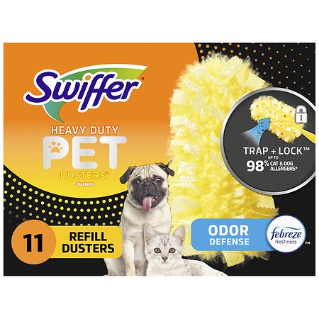 Swiffer Dusters Heavy Duty Pet Refills Febreze Odor Defense - 6.0 ea