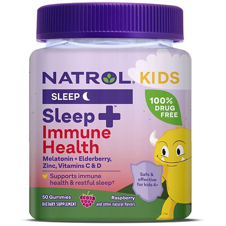 Natrol Kids Sleep+ Immune Health Gummies Raspberry - 50.0 ea