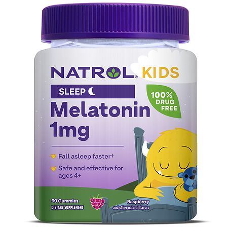 Natrol Kids Melatonin 1mg Gummies Raspberry - 60.0 ea